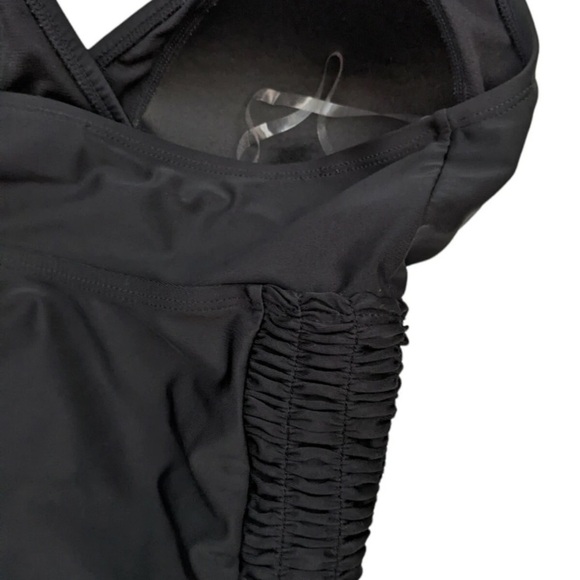 Motherhood Maternity One Piece Black Halter Ruched Swimsuit Medium - Picture 10 of 12